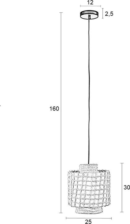 Nutritional values and ingredients White Label Living Pendant Lamp Arjun Wide (E27)