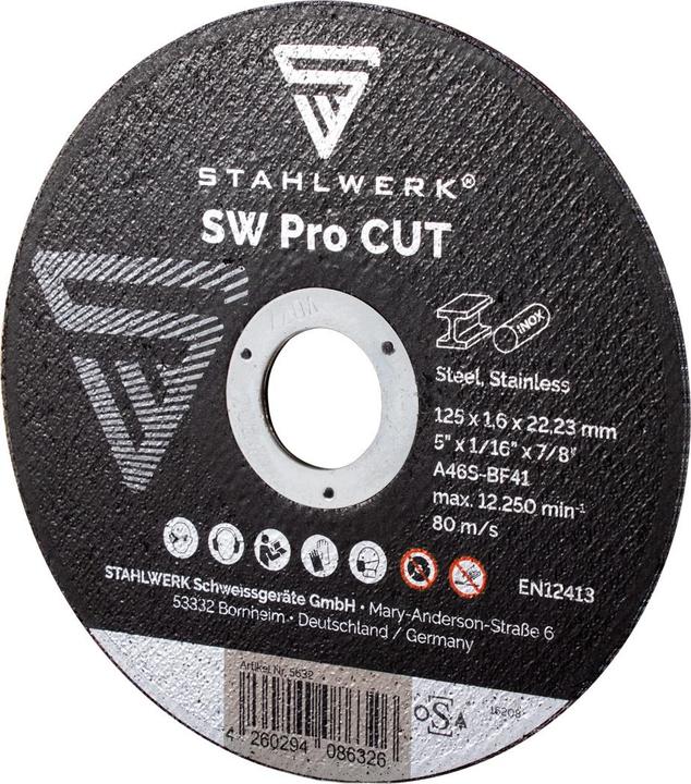 Immagine prodotto Stahlwerk SW Pro Cut disco da taglio/disco da smerigliatura Ø125 mm, set di 25 pezzi