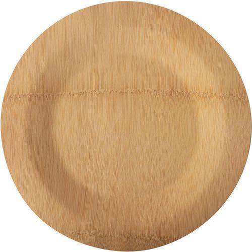 Papstar, Einweggeschirr, Bambus-Teller "pure", ungeteilt, 230 mm, 10er (10 x)