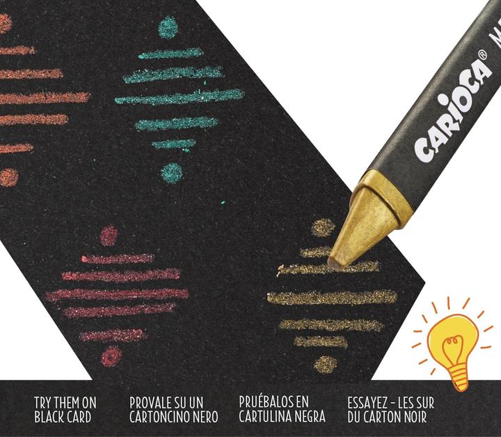 Actual product image Carioca Wax Crayon Metallic E-8 Multicolored (8 x)