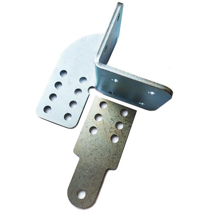 Kotarbau, Recinto da giardino, Drehtorantriebshalterung nach aussen öffnend - RECHTS - Winkelbefestigung am Pfosten