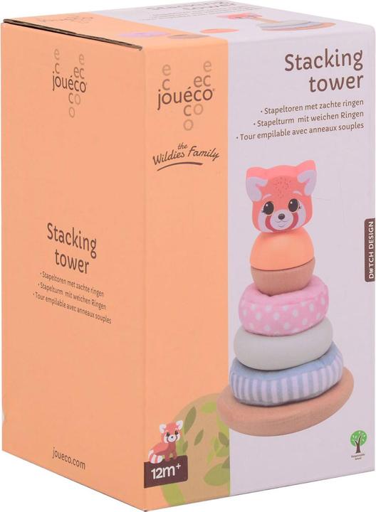 Actual product image Joeco Joueco The Wildies stacking tower with soft rings