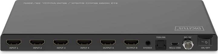 Image du produit Digitus 4x2 HDMI Matrix Switch / Multi-Viewer, 4K/30Hz