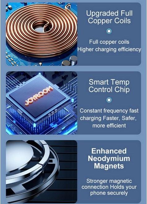 Produktbild Joyroom Magnetic Wireless Car Charger Holder