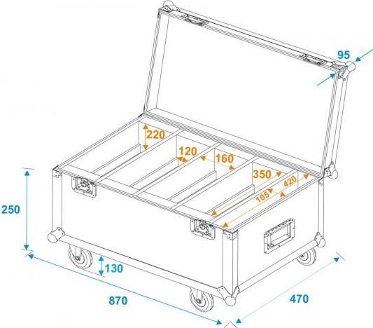 Produktbild Roadinger Flightcase 4x LED PLL-384