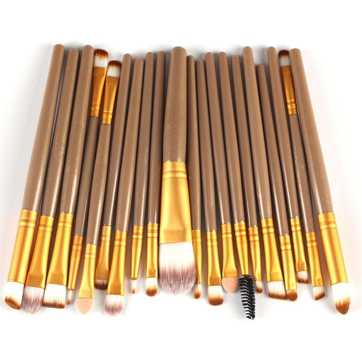 König Design, Schminkpinsel, Pinselset Makeup Professionelles 20 Stk. Make Up Pinsel Set Kosmetikpinsel Neu