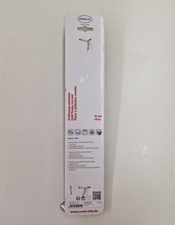Produktbild Rösle Grillzange gebogen