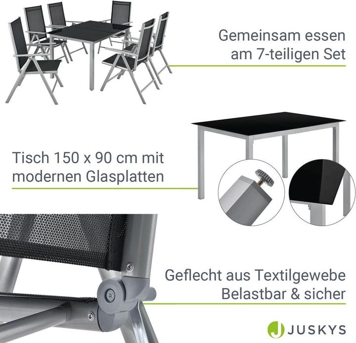 Image du produit Juskys Salon de jardin Milano (150 cm)