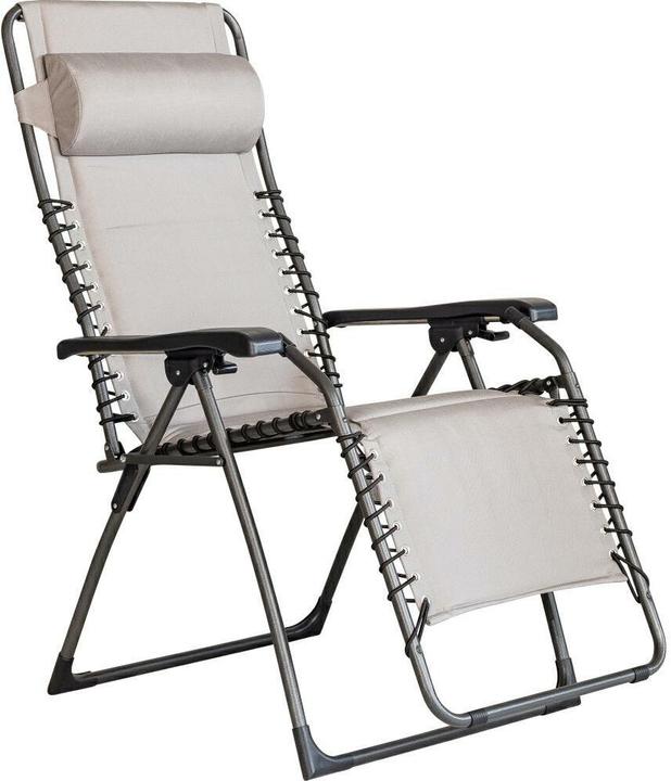 Beige, Cadre anthracite - Tissu gris, Natural