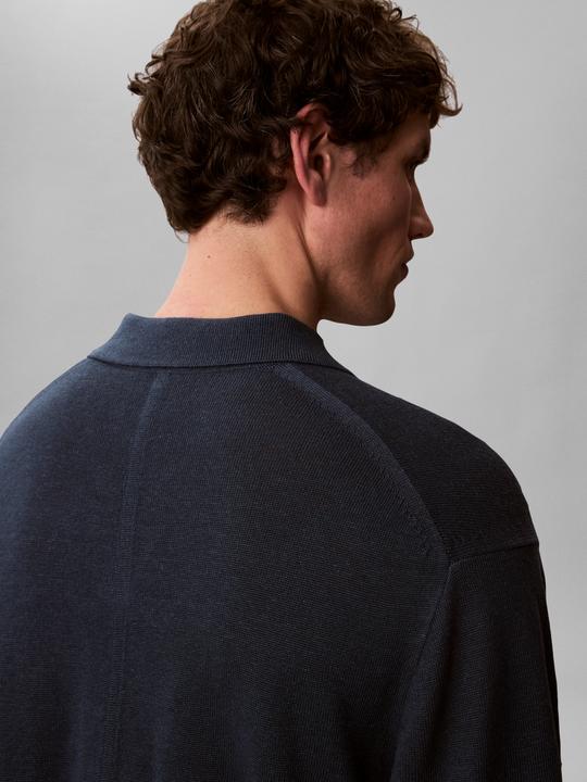 Image du produit Calvin Klein Linen Blend Short Sleeve Polo Jumper (XL)