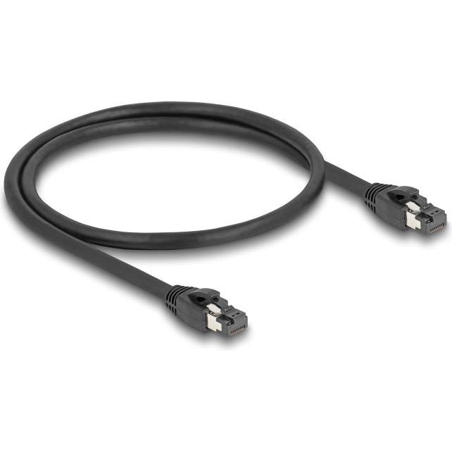 Thumbnail - Delock RJ45 Netzwerkkabel Cat.8.1 S/FTP 50 cm bis 40 Gbps schwarz (S/FTP, CAT8.1, 0.50 m), Netzwerkkabel