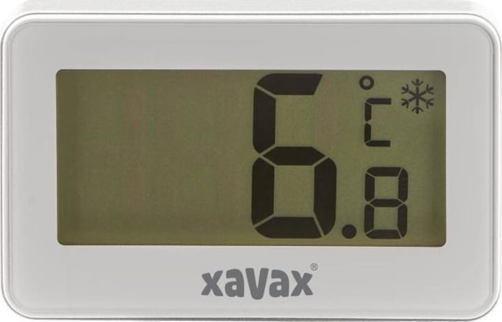 Xavax Digitales Thermometer für Kühlschrank, Gefrierschrank und Kühltruhe, weiss
