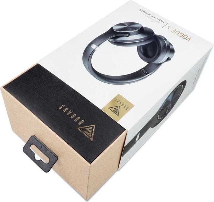 Actual product image Doqaus Wired headphones wireless headphones bluetooth VOGUE 5 2in1 black (12 h, Cable, Wireless)