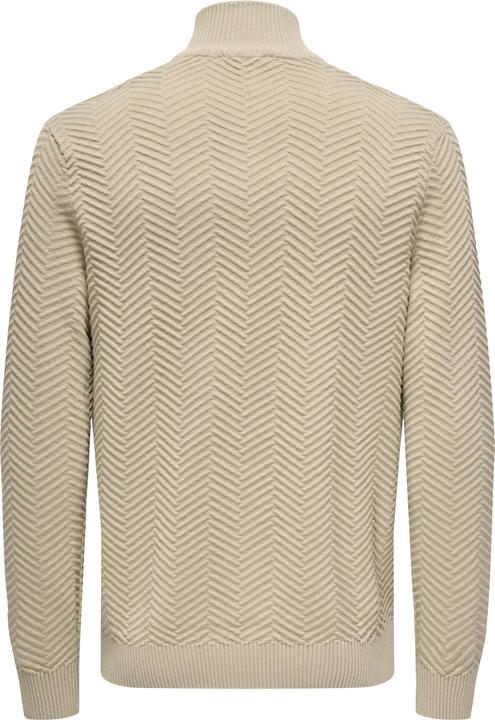 Produktbild Only & Sons Onsmace Reg 12 Herringbon Half Zip Knit (XL)