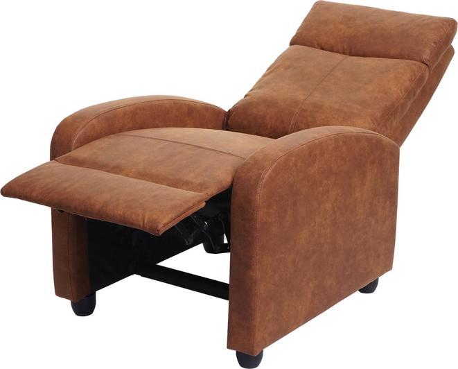 Immagine prodotto Swisshandel24 Poltrona TV HWC-F76, poltrona reclinabile, funzione reclinabile regolabile in tessuto/tessuto vint