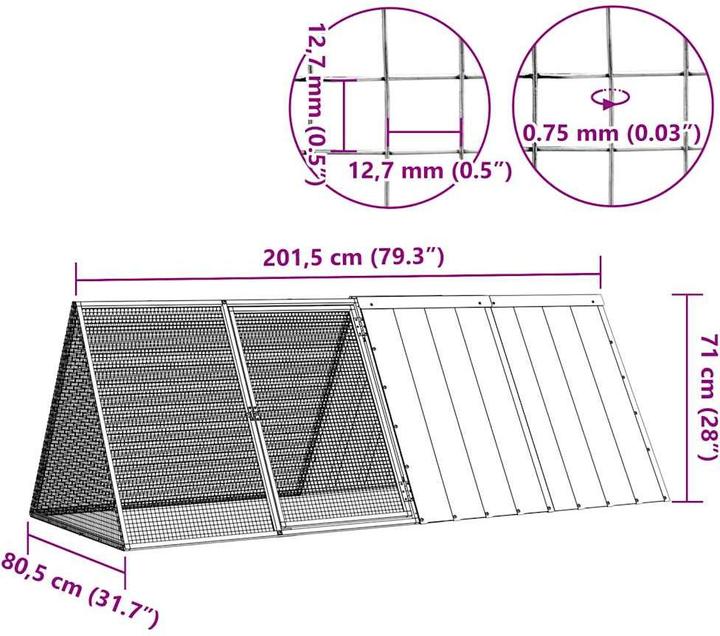 Produktbild vidaXL Kaninchenkäfig