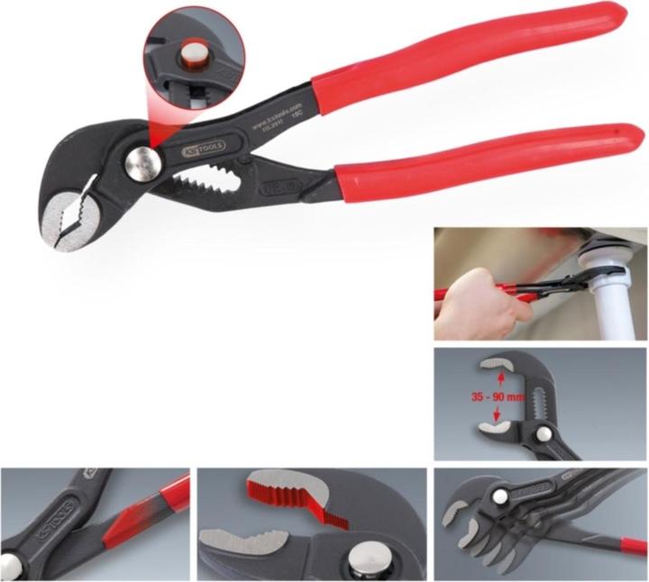 Actual product image KS Tools Water pump pliers, push button adjustment (415 mm)