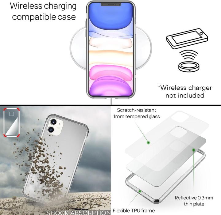 Actual product image Nalia Mirror tempered glass cover (Apple iPhone 11)