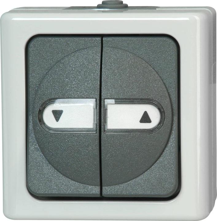 Image du produit Kopp Blue Electric Bouton-poussoir pour stores en saillie en milieu humide Verrouillage de l'inversion