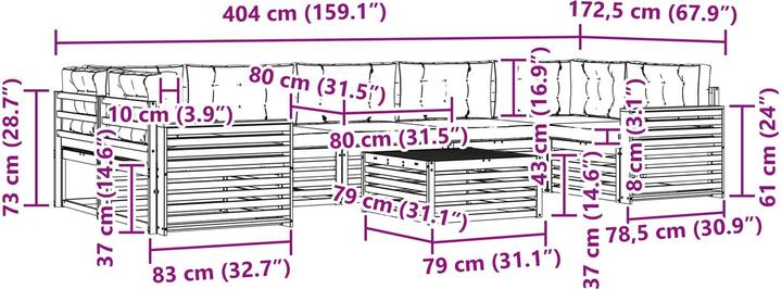 Produktbild vidaXL Outdoor-Sofa