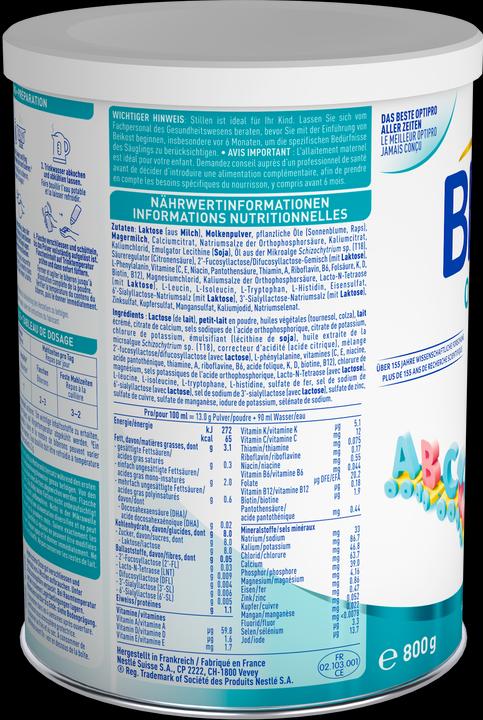 Valori nutrizionali e ingredienti Beba Optipro Junior 18+ (800 g, a partire da 18 m.)