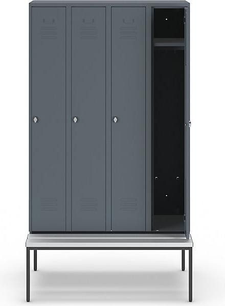 Actual product image Wolf Clothes locker with bench underneath (120 cm, 214 cm)