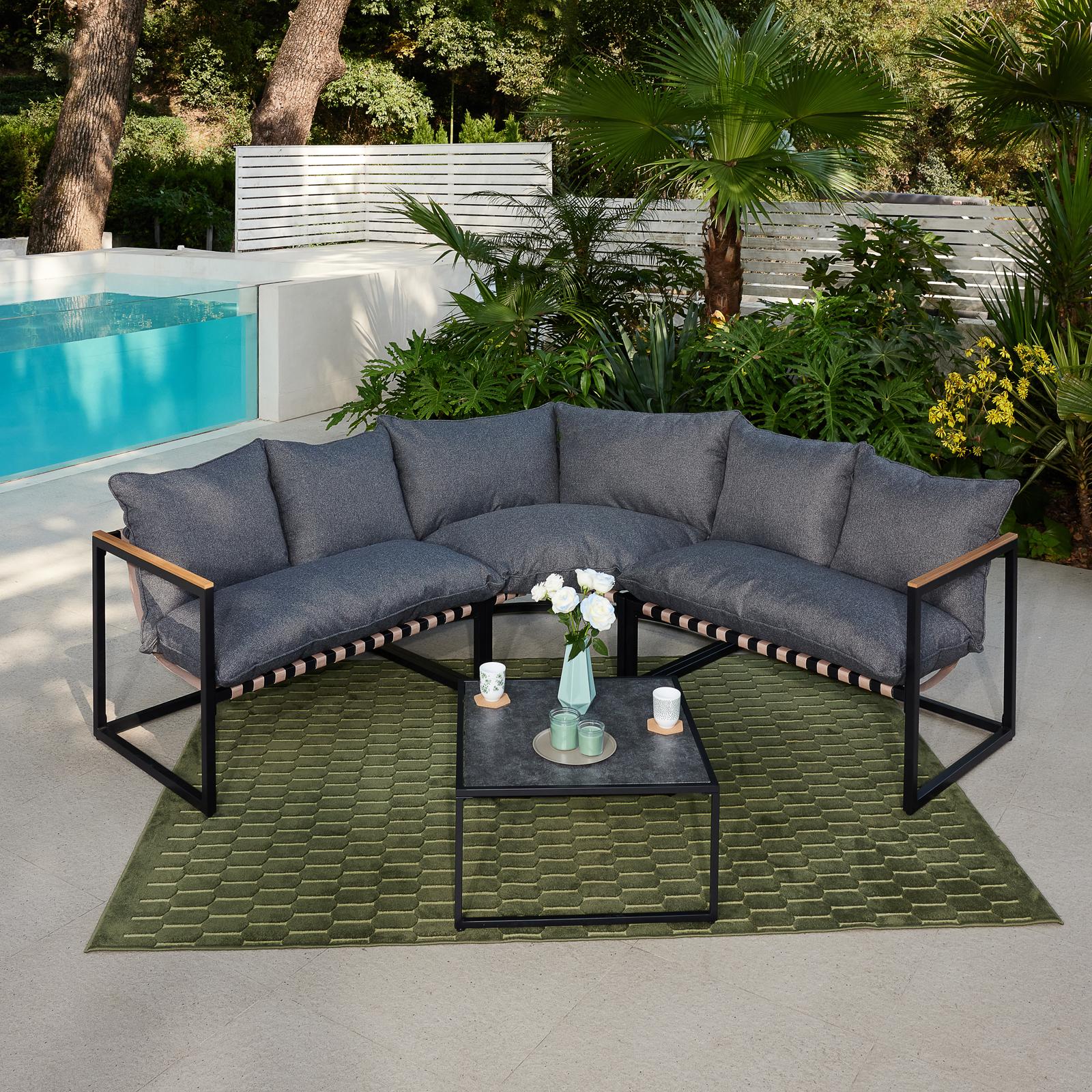 Thumbnail - HTI-Living, Gartenlounge, Gartensitzgruppe Eckbank und Tisch
