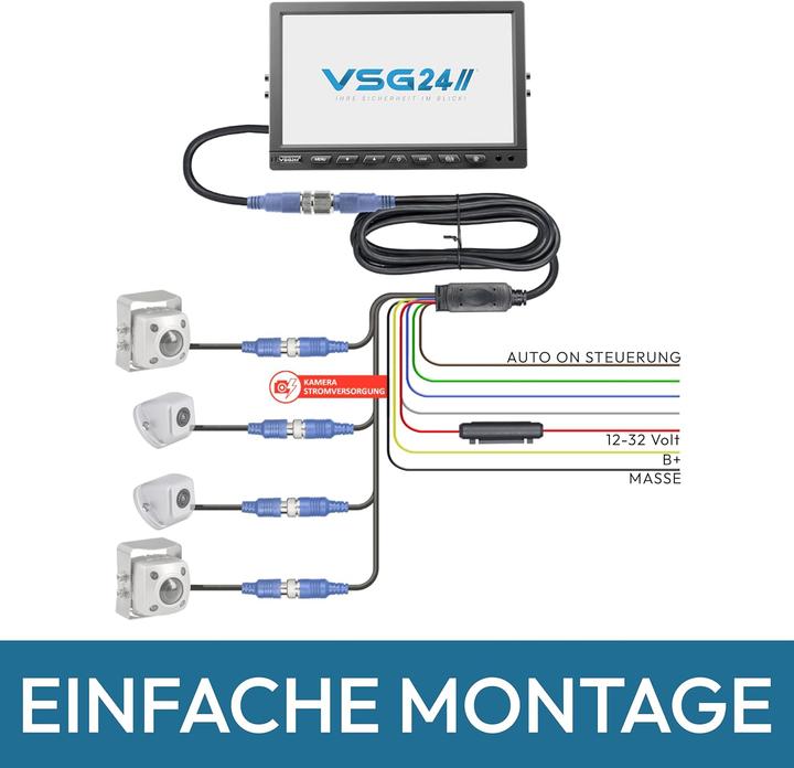 Image du produit VSG Rückfahrmonitor mit 4 Videoeingängen