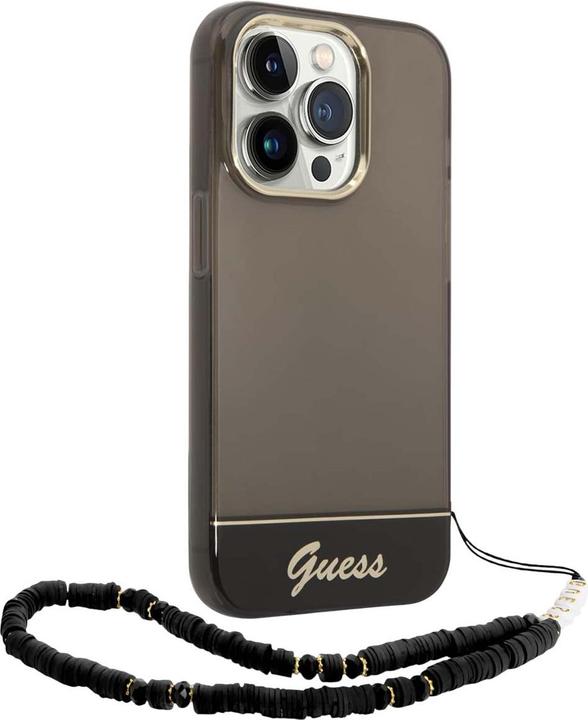 Produktbild Guess GUHCP14XHGCOHK iPhone 14 Pro Max 6,7" czarny/black hardcase Translucent Pearl Strap (Apple iPhone 14 Pro Max)