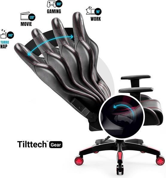 Image du produit Diablo Chaise de jeu X-One 2.0 Gaming Chair Normal, Noir-Rouge