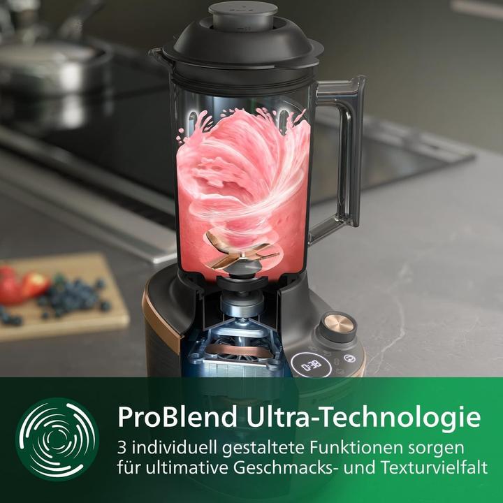 Productafbeelding Philips HR3770/10 High Speed Blender met sapfunctie, zwart (1500 W)