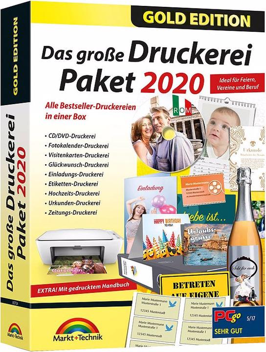 Produktbild Das grosse Druckerei Paket 2020 Gold Edition (1 User, unbegrenzt)