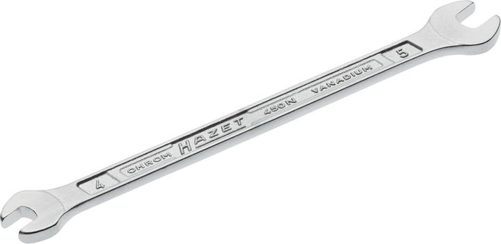 Actual product image HAZET Double open-end wrench 450N-4X5 ∙ Outside hexagon profile ∙ 4 x 5 mm (4 mm, 5 mm)