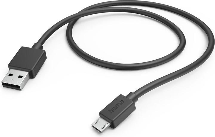Produktbild Hama USB-Kabel, USB-A - Micro-USB, 1 m, Schwarz (1 m, USB 2.0)