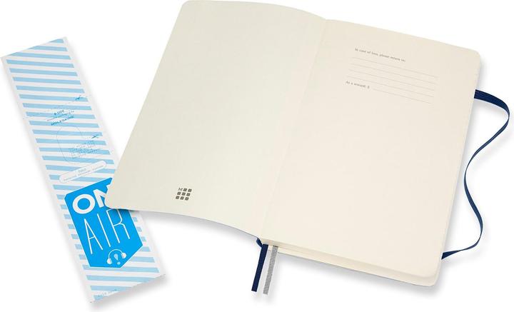 Actual product image Moleskine Notes Classic L (13x21 cm) lines, soft frame, piphire blue, 400 pages, blue (A5, Lined, Soft cover)