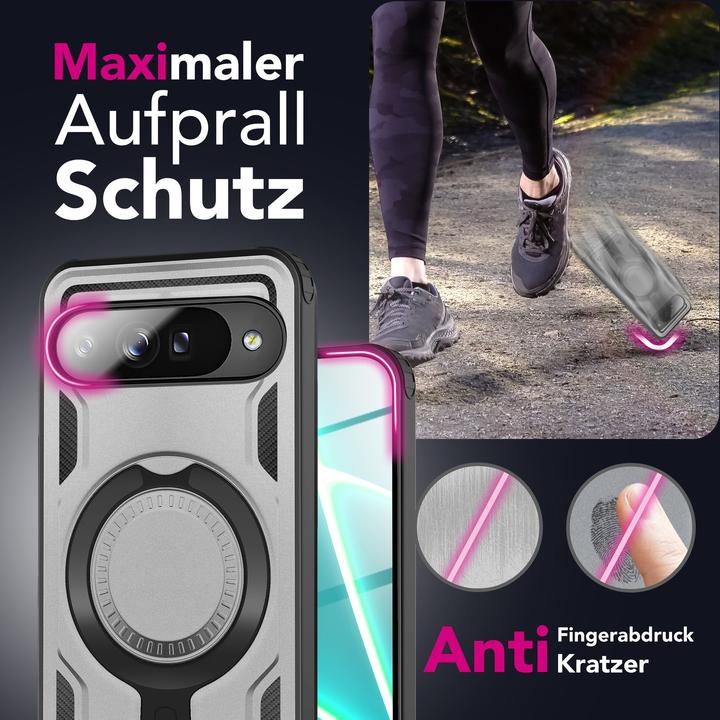 Image du produit Nalia Cover "Stormguard" - MagSafe Panzer Schutz Hülle mit 360° Ring - Military Outdoor Case (Google Pixel 10 Pro XL)