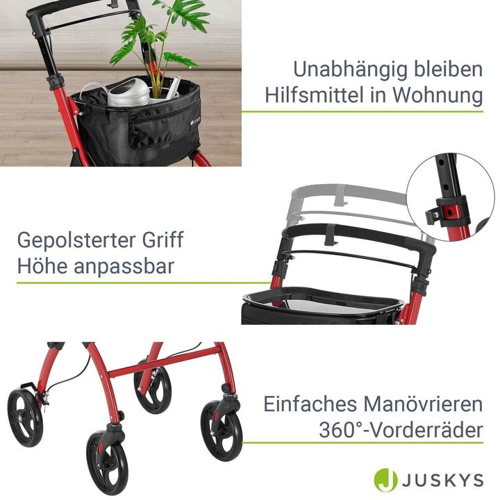 Image du produit Juskys Aluminium Wohnungsrollator