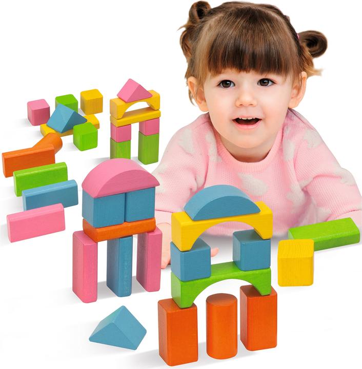 Actual product image Eichhorn Colorful wooden blocks