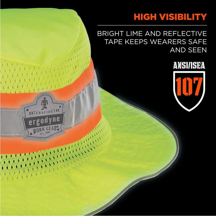 Image du produit Ergodyne Chapeau de soleil rafraîchissant Ranger Chill-Its 8935MF Hi-Vis, citron vert, taille L/XL (XL)