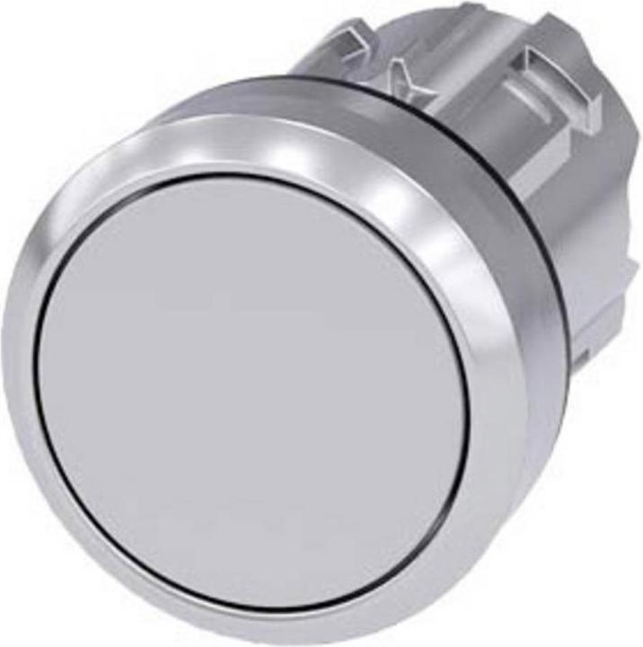 Actual product image Siemens SIRIUS ACT pushbutton front element metal, high-gloss, gray