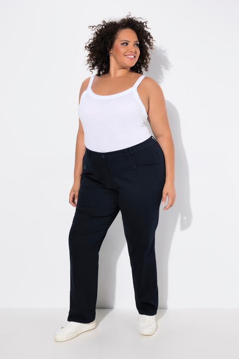 Produktbild Ulla Popken Basic Stretchhose Mony, farbecht, leicht schmal zulaufend (44)