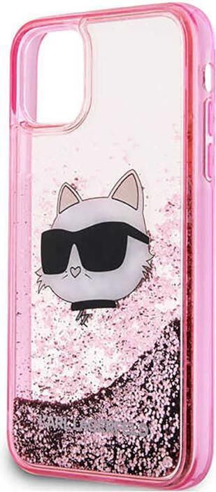 Produktbild Karl Lagerfeld KLHCN61LNCHCP iPhone 11/ XR pink/pink hardcase Glitter Choupette Head (Apple iPhone 11)