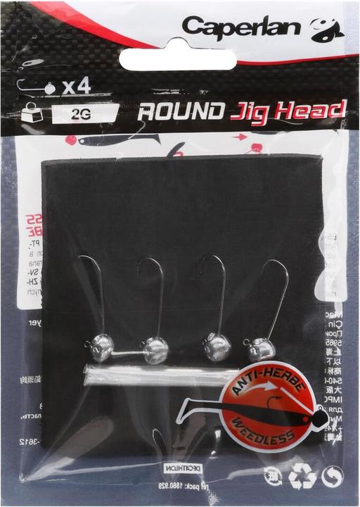 Immagine prodotto Caperlan Teste di piombo Jig Head Round 2 g 4 pz.