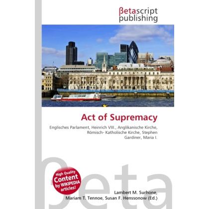 Act of Supremacy, Fachbücher