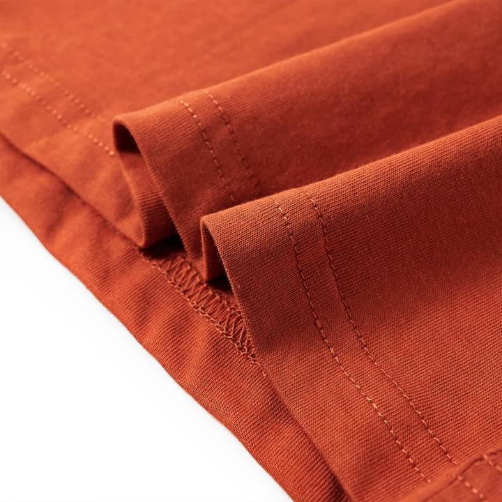 Immagine prodotto VidaXL Camicia a maniche lunghe da bambino marrone ruggine 116,Materiale: 100 (116)