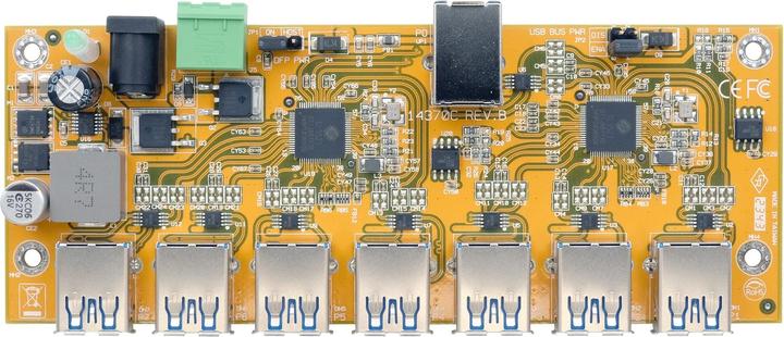 Image du produit Exsys Carte Hub industrielle USB 3.2 Gen 1 7 ports (USB-B, 7 ports)