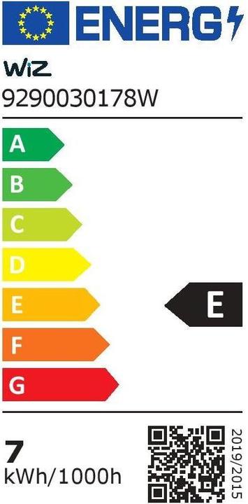 Energielabel WiZ Draad (E27, 6.70 W, 806 lm, 1 x, E)