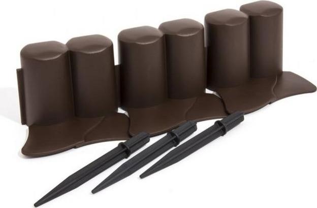 Prosperplast Prosper Plast IPAL6-R222 Gartenpalasade, 302 x 10 cm, Braun, 12 Stück (30.20 cm)