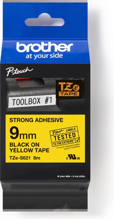 Actual product image Brother Tze-S621 (0.90 cm, Black, Yellow)