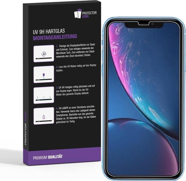 Produktbild Protectorking 1x UV Liquid Echtes Tempered 9H Panzerhartglas 3D KLAR (1 Stk., Apple iPhone XS Max)